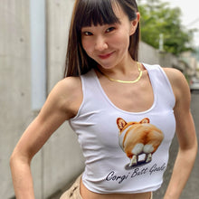 画像をギャラリービューアに読み込む, オリジナルデザイン Corgiクロップ タンクトップ